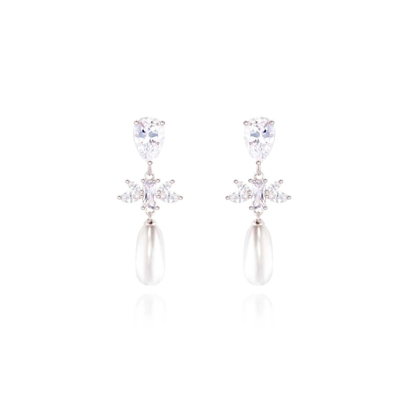 WING BLING, FORTUNA EARRING OR CLIP-ON EARRING, FORTUNA SILVER EARRING