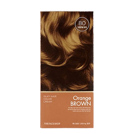 THE FACE SHOP, SILKY HAIR COLOR CREAM (60G+60G+10G), ORANGE BROWN