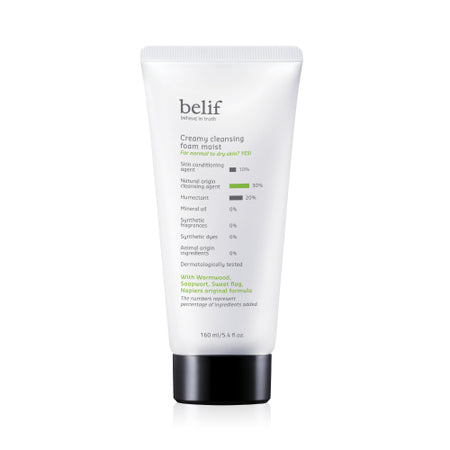 belif, CREAMY CLEANSING FOAM MOIST 160ML