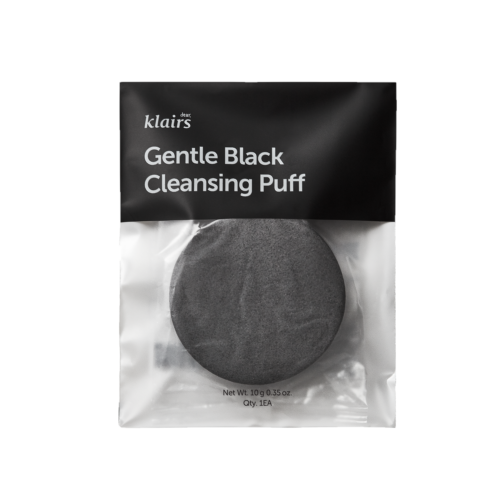 dear, klairs, GENTLE BLACK CLEANSING PUFF (1EA)10G