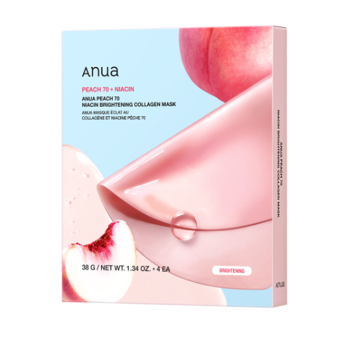 Anua, PEACH 70 NIACIN BRIGHTENING COLLAGEN MASK (38G*4EA)