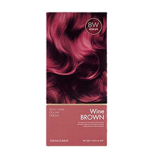 THE FACE SHOP, SILKY HAIR COLOR CREAM (60G+60G+10G), WINE BROWN