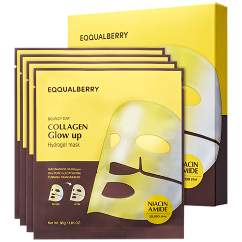EQQUALBERRY, COLLAGEN GLOW UP HYDROGEL MASK (30G*4EA)