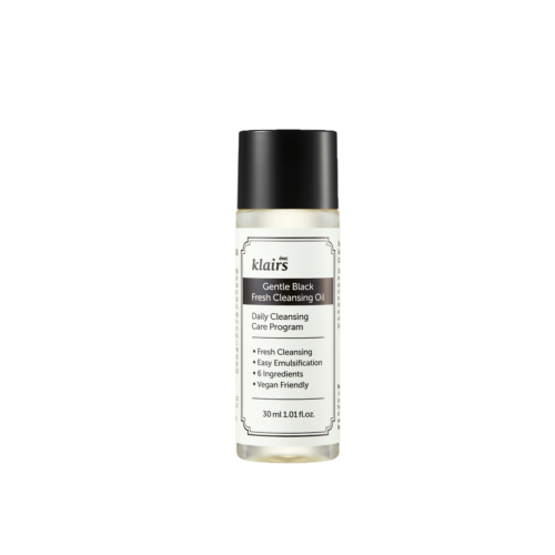 dear, klairs, GENTLE BLACK FRESH CLEANSING OIL 30ML