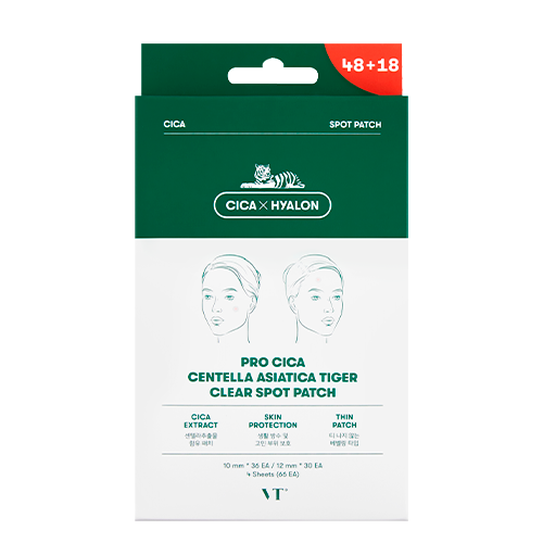 VT, PRO CICA CENTELLA ASIATICA TIGER CLEAR SPOT PATCH 4PCS (15EA*2+18EA*2)