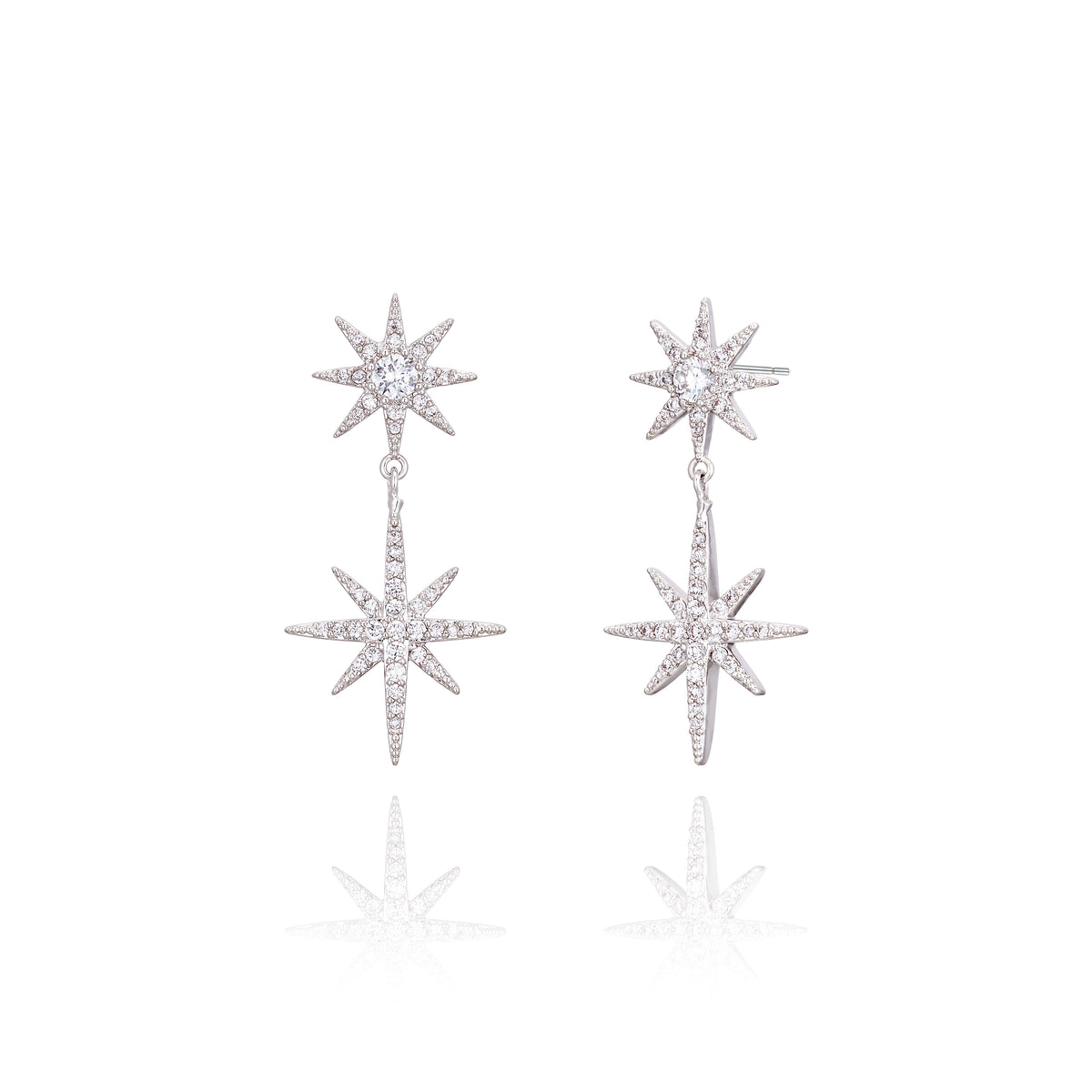 WING BLING, SHINE WINTER EARRING OR CLIP-ON EARRING, SHINE WINTER CLIP ON EARRING