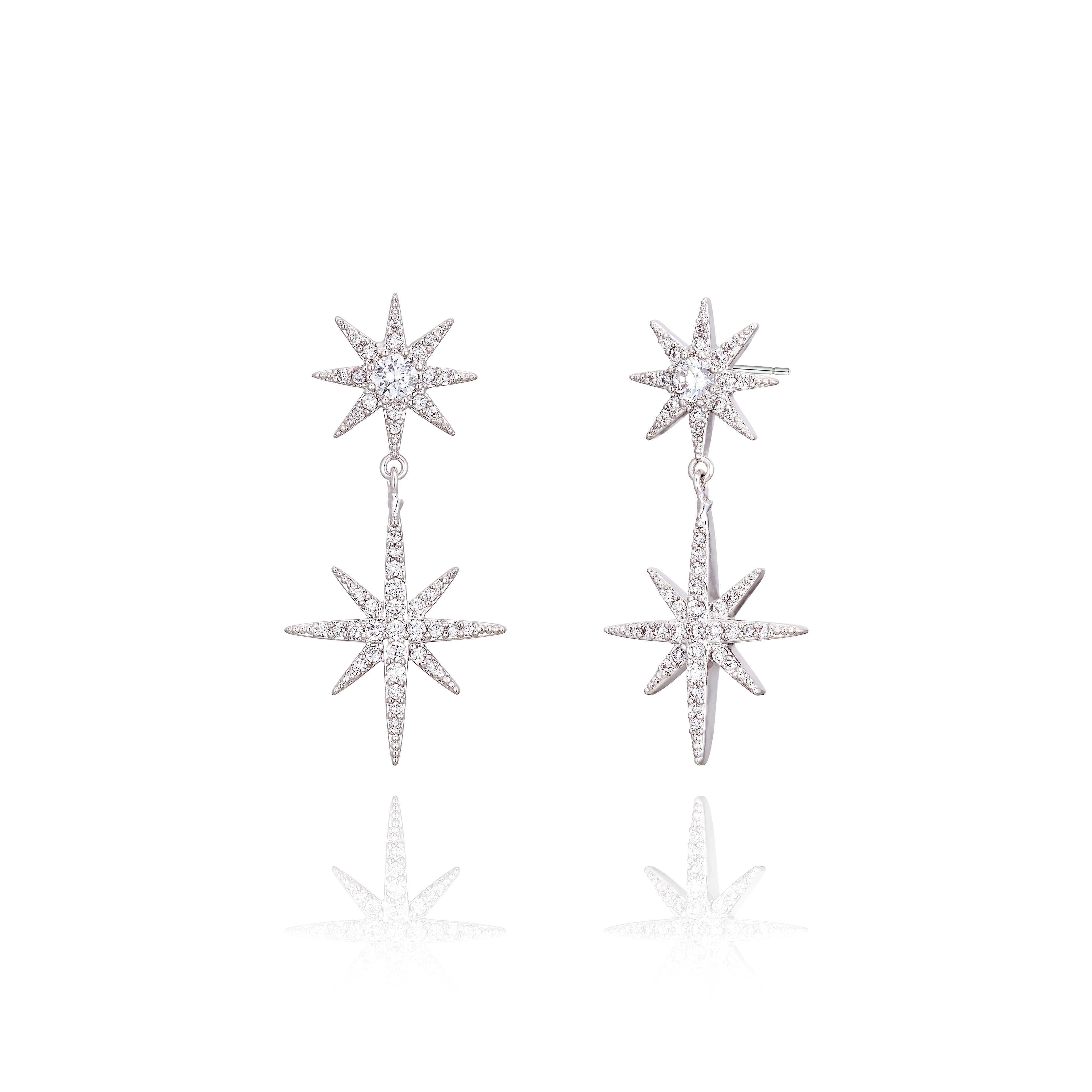 WING BLING, SHINE WINTER EARRING OR CLIP-ON EARRING, SHINE WINTER CLIP ON EARRING