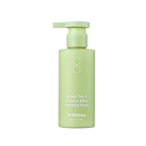 By Wishtrend, GREEN TEA & ENZYME MILKY FOAMING WASH 140ML