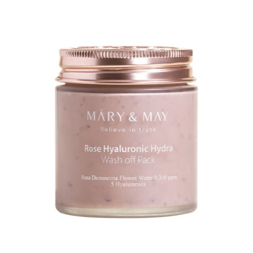 MARY&MAY, ROSE HYALURONIC HYDRA WASH OFF PACK 125G