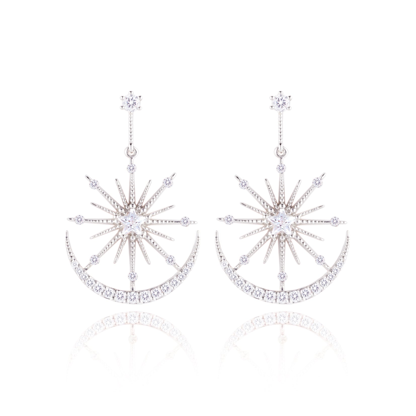 WING BLING, LUMIERE EARRING OR CLIP-ON EARRING, LUMIERE SILVER EARRING