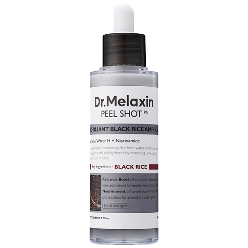Dr.Melaxin, PEEL SHOT EXFOLIATING BLACK RICE AMPOULE 80ML