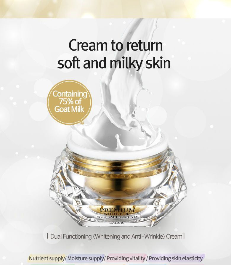 RiRe - Premium White Pure Goat Milk Cream 50ml, 50ml, 205 g, 8809410280734