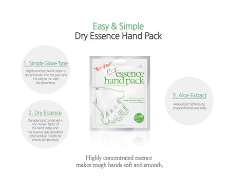 PETITFEE - Dry Essence Hand Pack 1pair, 1 pack, 23 g, 8809239800434