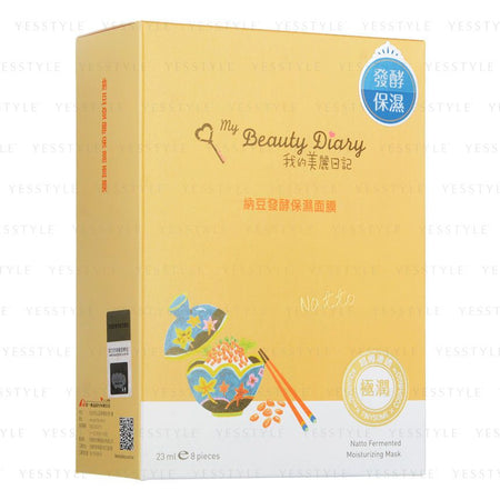 My Beauty Diary - Natto Fermented Moisturizing Mask, 8 pcs, 265 g, 4713575090579