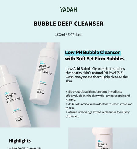 YADAH - Bubble Deep Cleanser 150ml, 150ml, 218 g, 8809340382867