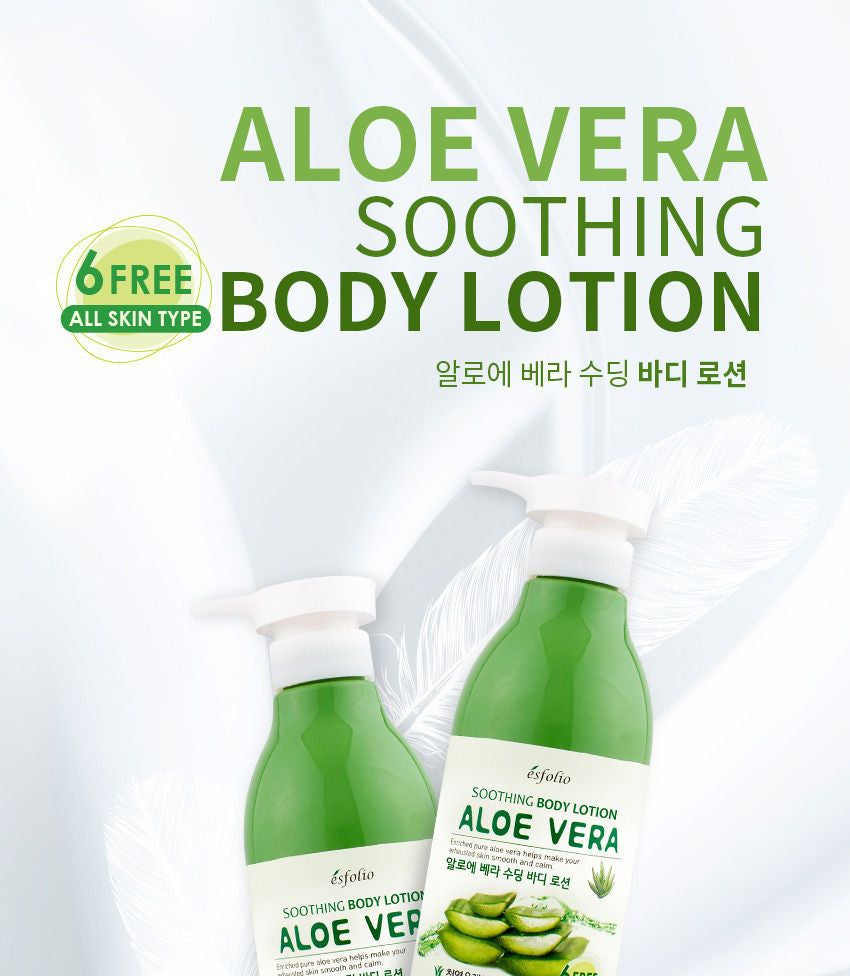 esfolio - Aloe Vera Soothing Body Lotion 500ml, 500ml, 590 g, 8809386882888