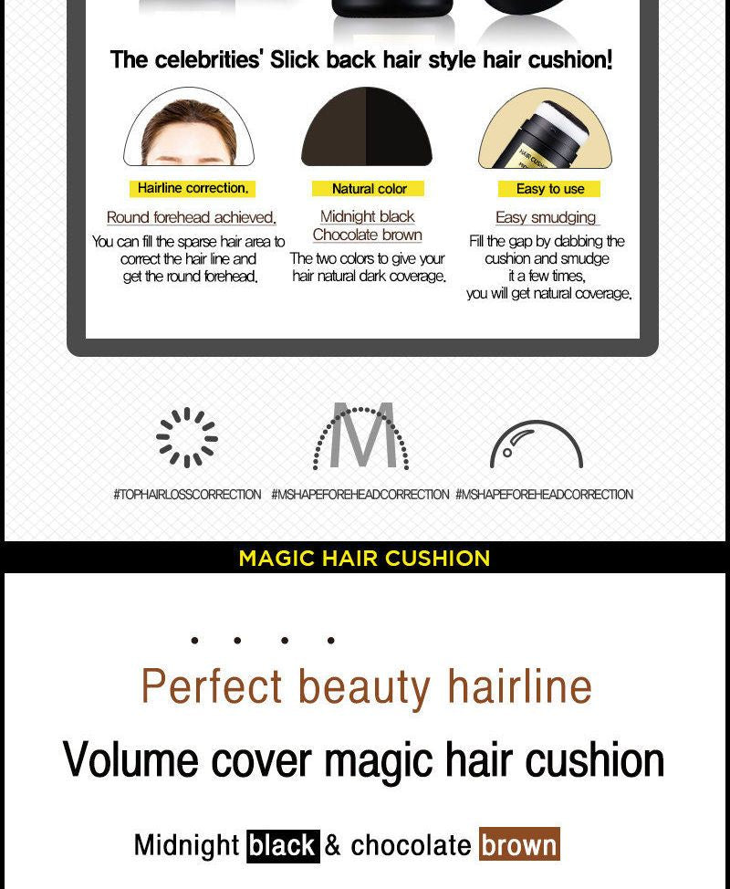 TOSOWOONG - Midnight Black Hair Cushion, 26g, 95 g, 8809179102933