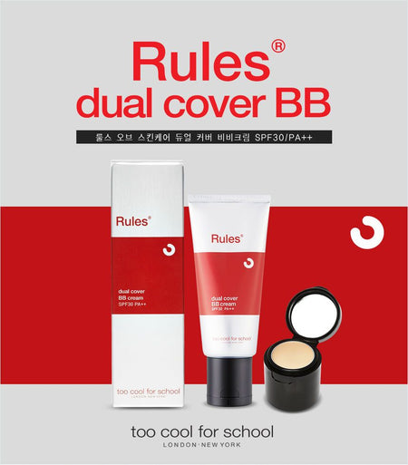 too cool for school - Rules Dual Cover BB Cream SPF30 PA++ 50ml + Concealer 1.5g, 2 pcs, 130 g, 8809297212026