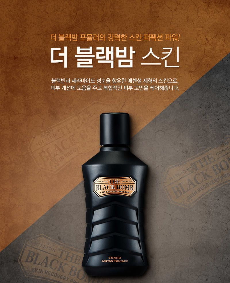 THE FACE SHOP - The Black Bomb Toner 140ml, 140ml, 375 g, 8806182554612