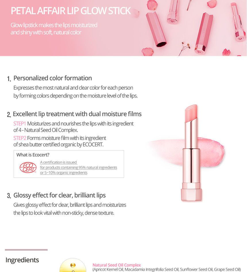 LABIOTTE - Petal Affair Lip Glow Stick (#Blossom Care), 4g, 22 g, 8809559070333