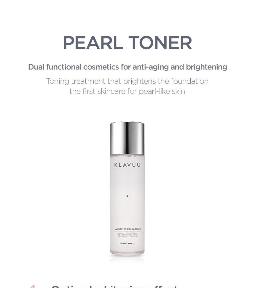 KLAVUU - White Pearlsation Revitalizing Pearl Treatment Toner 140ml, 140ml, 270 g, 8809482360105