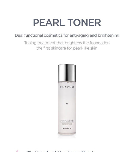 KLAVUU - White Pearlsation Revitalizing Pearl Treatment Toner 140ml, 140ml, 270 g, 8809482360105
