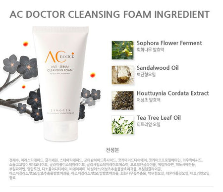 ZYMOGEN - AC Dr. Anti-Sebum Cleansing Foam 150ml, 150ml, 200 g, 8809046299230