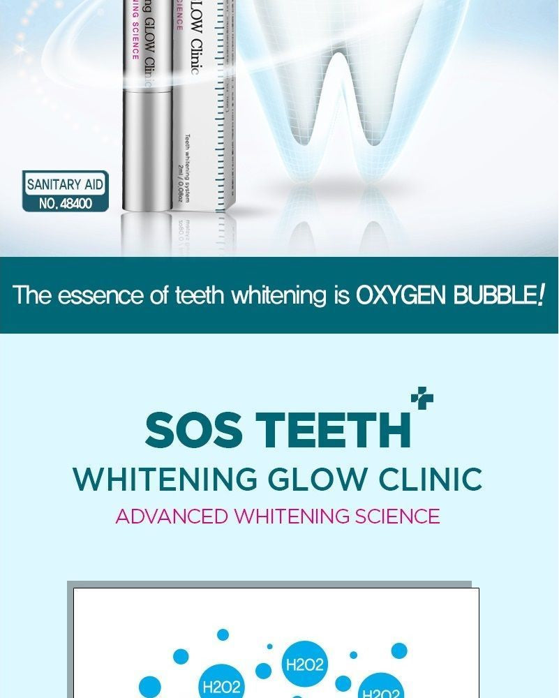 TOSOWOONG - SOS Teeth Whitening Glow Clinic Pen 1pc, 2ml, 50 g, 8809179102964
