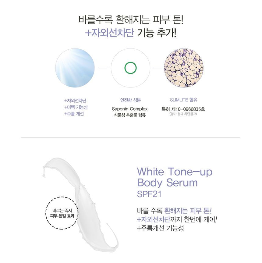 9wishes - White Tone-Up Body Serum, 150ml, 190 g, 8809429954398