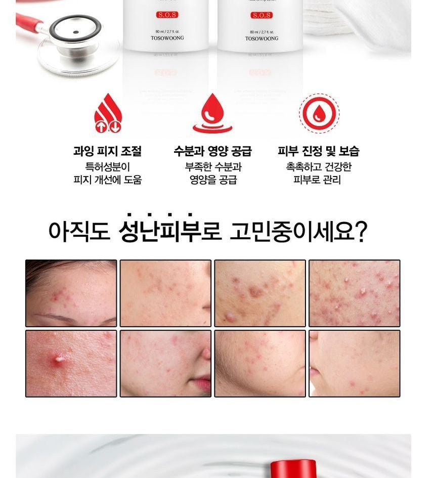 TOSOWOONG - SOS Intensive Red Clinic Ovalicin Lotion 80ml, 80ml, 200 g, 8809179103893
