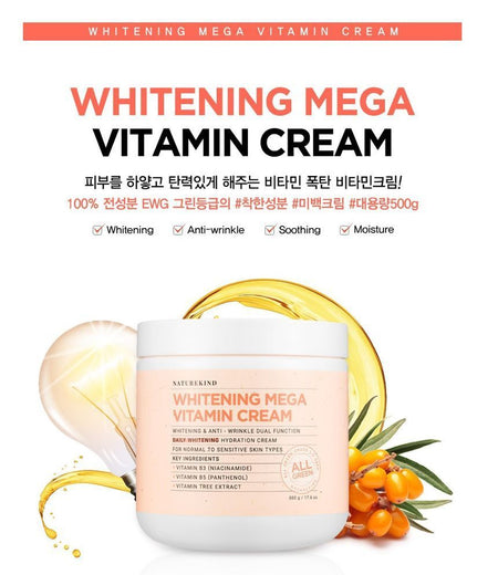 NATUREKIND - Whitening Mega Vitamin Cream 500g, 500g, 589 g, 8809665910905