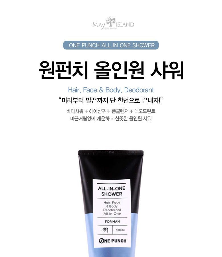 May Island - One Punch All-In-One Shower 300ml, 300ml, 600 g, 8809515400037