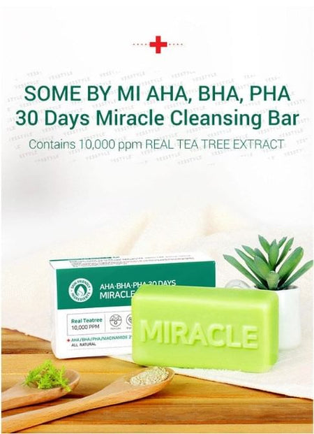 SOME BY MI - AHA, BHA, PHA 30 Days Miracle Cleansing Bar 1pc, 106g, 115 g, 8809408260793