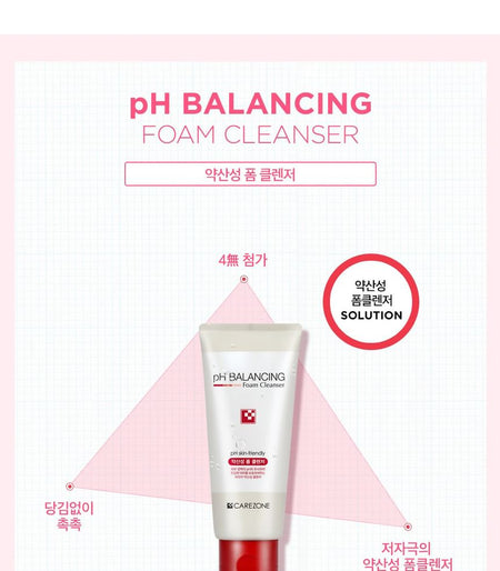 CAREZONE - pH Balancing Foam Cleanser Jumbo, 2024 Version - 330ml, 660 g, 8801051561586