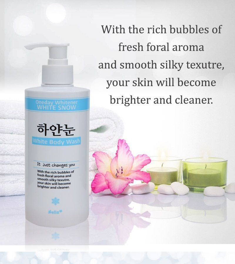 Nella - Oneday Whitener White Snow White Body Wash 400ml, 400ml, 490 g, 8809588580117