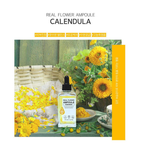 May Island - Real Flower Ampoule #Calendula 100ml, 100ml, 258 g, 8809515400495