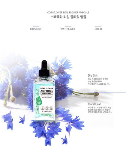 May Island - Real Flower Ampoule #Cornflower 100ml, 100ml, 259 g, 8809515400501