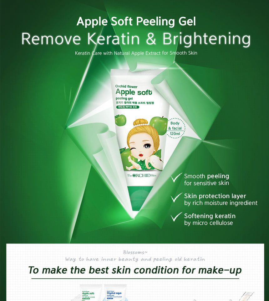 The ORCHID Skin - Orchid Flower Apple Soft Peeling Gel 120ml, 120ml, 161 g, 8803348037927