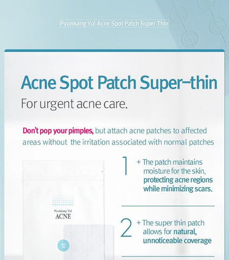 Pyunkang Yul - Acne Spot Patch Super Thin, 15  pcs, 8 g, 8809486680810