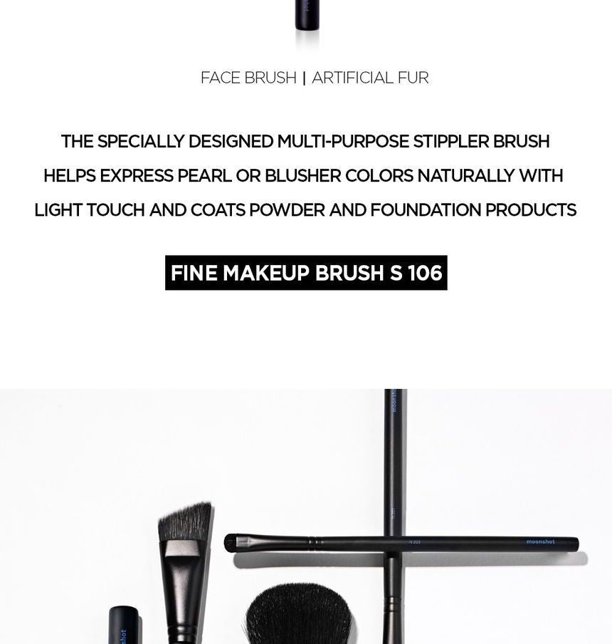 moonshot - Fine Makeup Brush S106, 1 pc, 50 g, 8809429362339