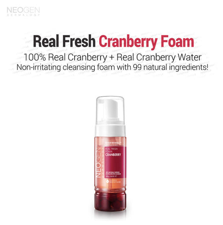 NEOGEN - Dermalogy Real Fresh Foam Cranberry, 160g, 230 g, 8809381442452