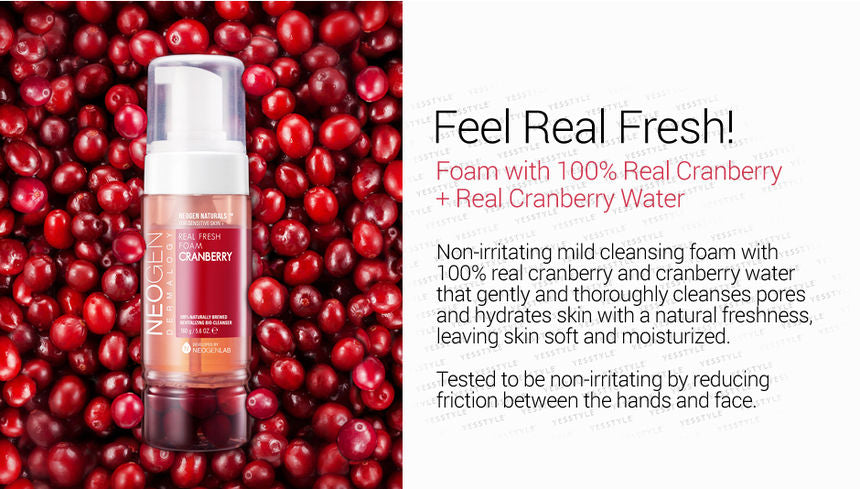 NEOGEN - Dermalogy Real Fresh Foam Cranberry, 160g, 230 g, 8809381442452
