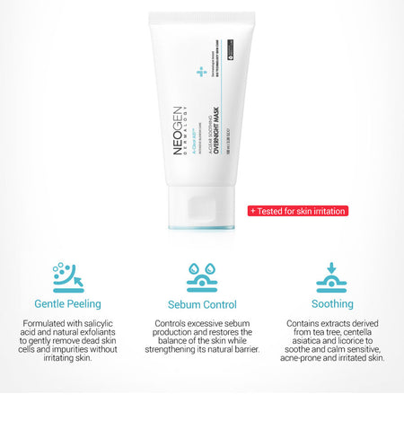 NEOGEN - Dermalogy A-Clear Soothing Overnight Mask, 100ml, 141 g, 8809381449550