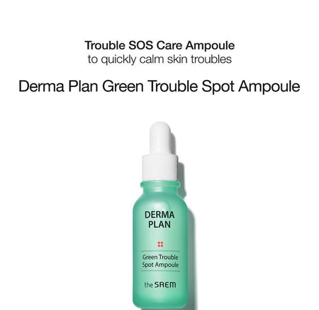 The Saem - Derma Plan Green Trouble Spot Ampoule, 20ml, 97 g, 8806164162811