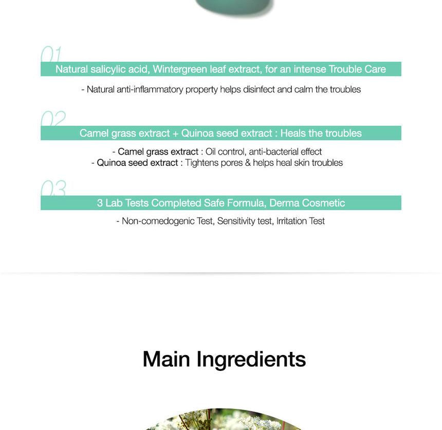 The Saem - Derma Plan Green Trouble Spot Ampoule, 20ml, 97 g, 8806164162811