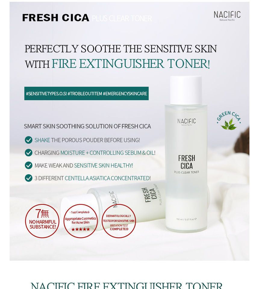 Nacific - Fresh Cica Plus Clear Toner, 150ml, 250 g, 8809517461302