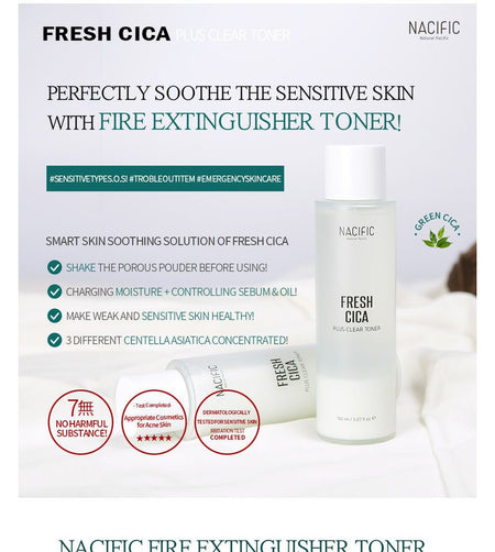 Nacific - Fresh Cica Plus Clear Toner, 150ml, 250 g, 8809517461302