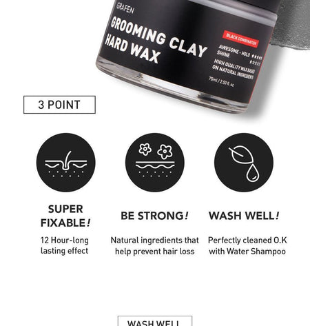 GRAFEN - Grooming Clay Hard Wax, Renewed - 75ml, 190 g, 8809285078634