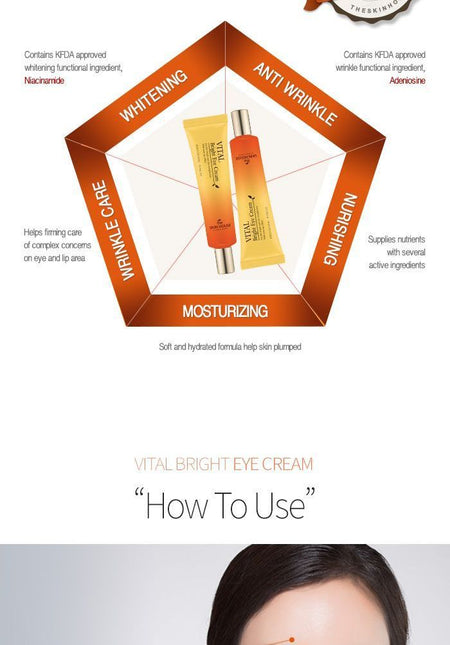 the SKIN HOUSE - Vital Bright Eye Cream, 30ml, 45 g, 8809080823361