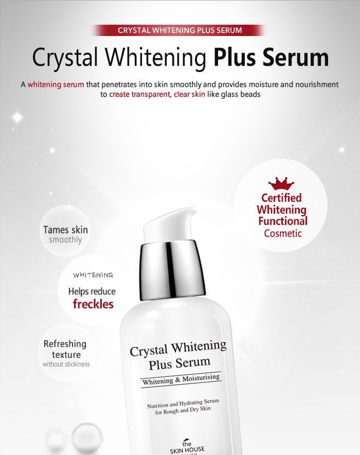 the SKIN HOUSE - Crystal Whitening Plus Serum, 50ml, 152 g, 8809080821091